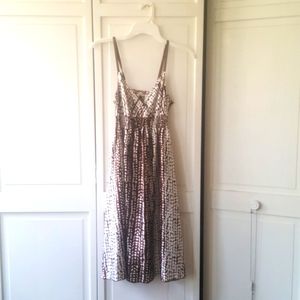 Brown and white dress